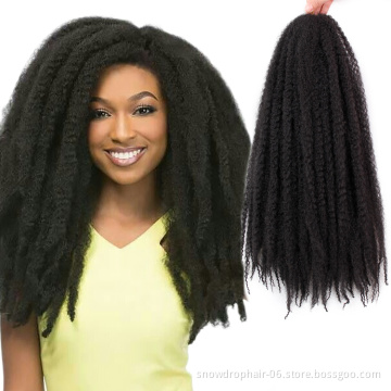 Julianna High Quality 20 Inch Synthetic Crochet Hair Extension Cheveux Cuban Twist Afro Kinky Marley Braiding Hair